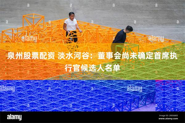 泉州股票配资 淡水河谷:董事会尚未确定首席执行官候选人名单