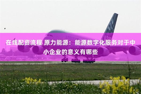 在线配资流程 原力能源：能源数字化服务对于中小企业的意义有哪些