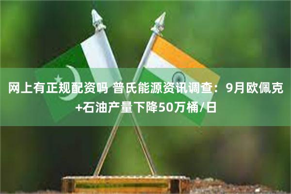 网上有正规配资吗 普氏能源资讯调查:9月欧佩克+石油产量下降50万桶/日