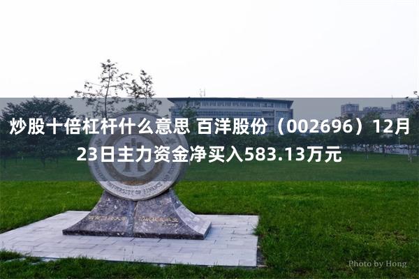 炒股十倍杠杆什么意思 百洋股份(002696)12月23日主力资金净买入583.13万元