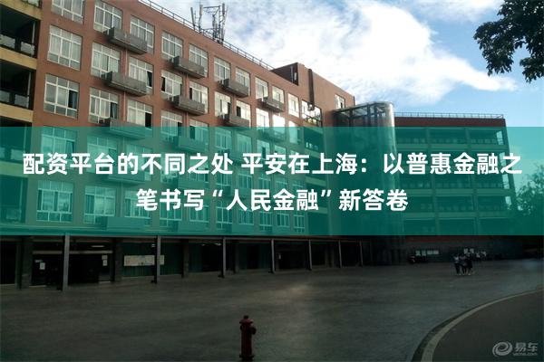 配资平台的不同之处 平安在上海：以普惠金融之笔书写“人民金融”新答卷